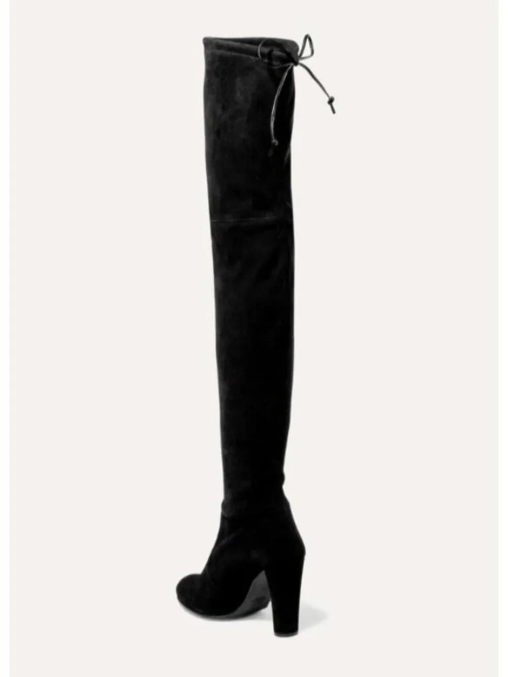Stuart Weitzman ICONIC Highland stretch-suede over-the-knee black boots shoe 5M
